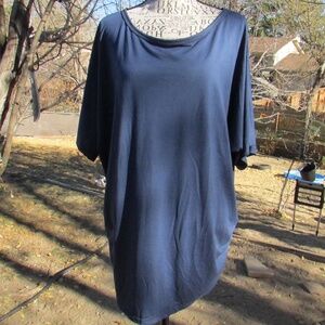Navy Blue Women's Short Sleeve Top